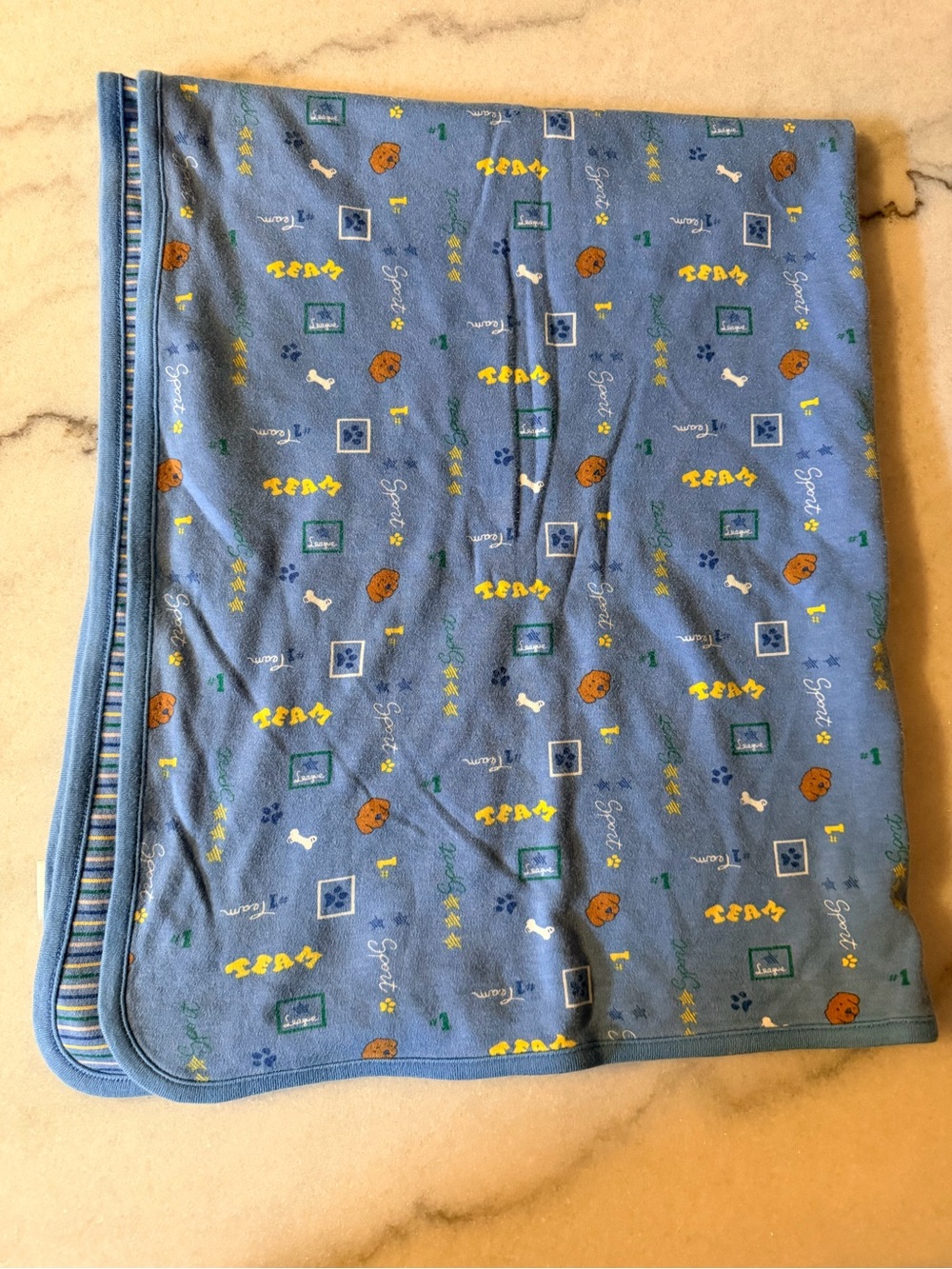 Vintage 1998 Gymboree “Fall Fun Sports Team” Baby Blanket